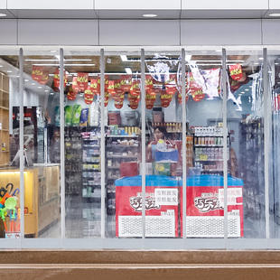 商店铺门市夏季磁吸透明空调软门帘店面挡风塑料PVC磁铁自吸隔断