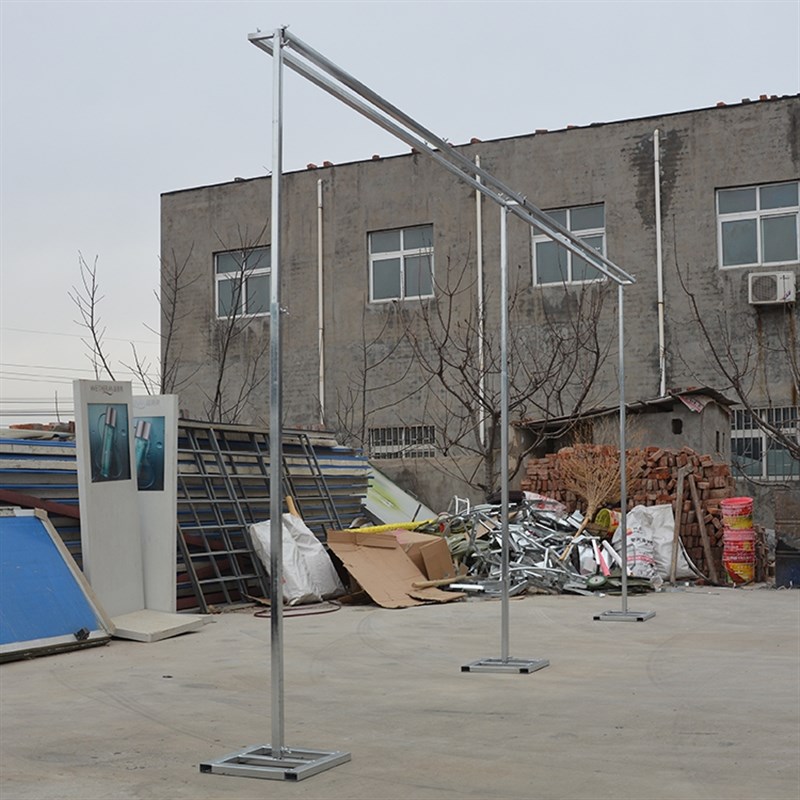 婚庆镀锌管背景架伸缩杆子加厚双层舞台背景纱幔背景墙装饰架包邮
