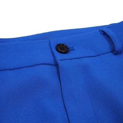 秋季西裤宝蓝色女裤西装裤子克莱因蓝修身包臀西裤小脚九分裤622