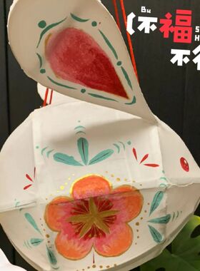 非遗兔子花灯DIY材料包传统竹篾手工制作元宵节玉兔灯笼暖场活动