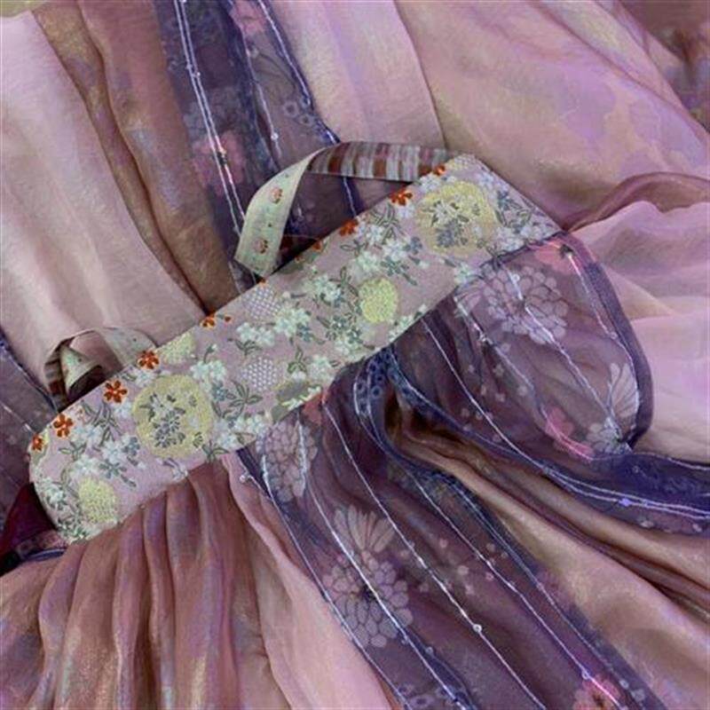 多肉葡萄- 改良汉服女仙女中国风逸摆M飘大汉元素吊带套裙装