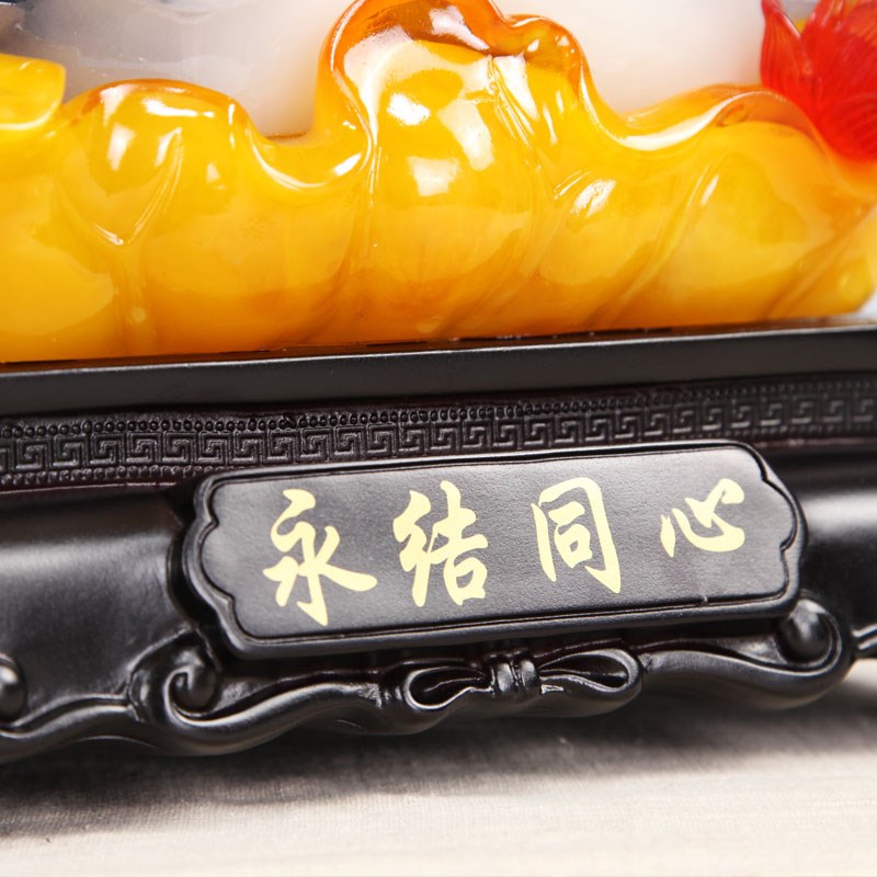 创意家居装饰品抽象工艺品电视柜摆件永结同心情侣天鹅结婚礼物
