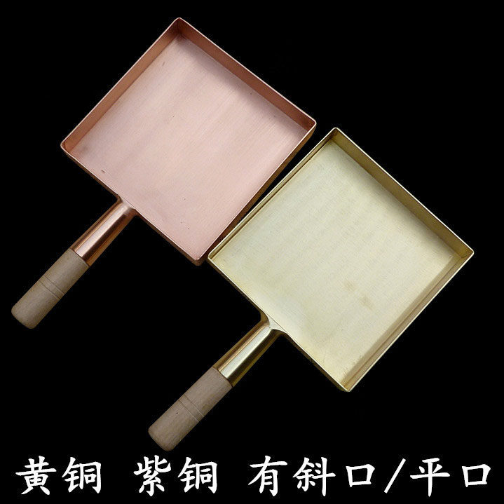 黄铜玉子烧平底煎锅方平底煎盘煎蛋平玉子烧锅方形煎烧烹饪多规格