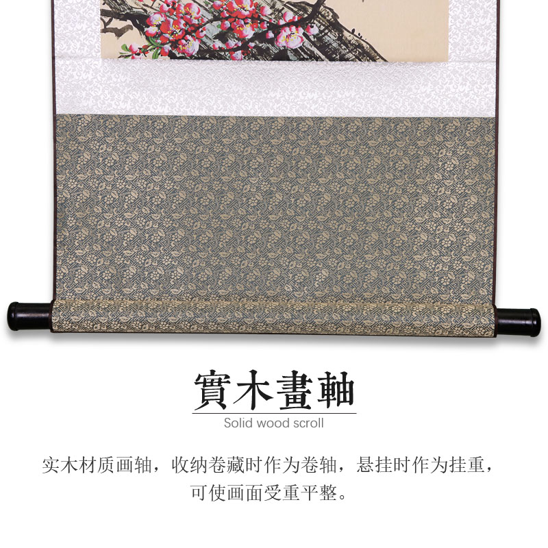 中国特色礼品送老外丝绸卷轴画长城出国送外国人的北京传统工艺品