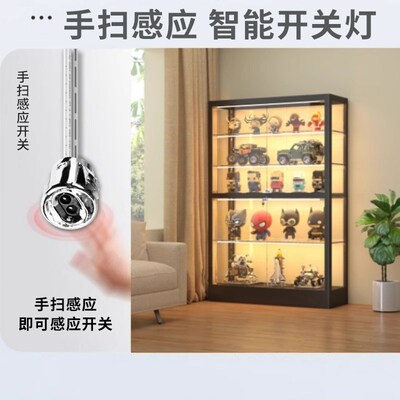柜子灯带自粘感应无线手办展示柜led灯条手扫橱柜免开槽线条灯