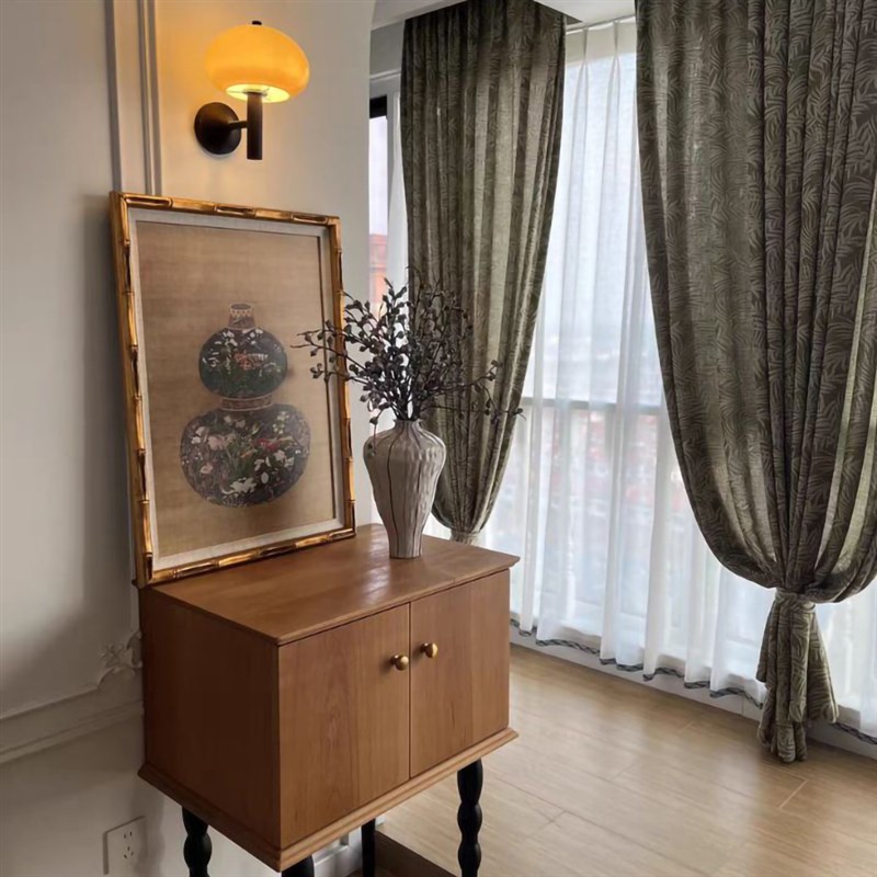极简中古风客厅餐厅挂画中式花鸟油画布装饰画百蝶图法式中国壁画