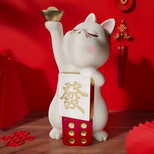 招财猫大型落地创意迎宾摆件新店开业礼物礼品乔迁新居客厅收银台