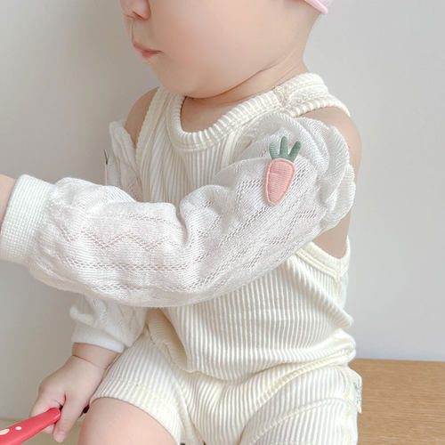 新生婴儿袖套夏季网眼睡觉空调防晒防蚊婴幼儿护胳膊宝宝护手臂套