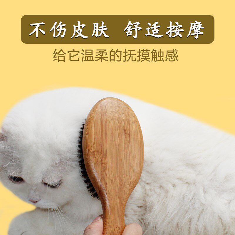 宠物毛刷猪鬃毛梳撸猫神器狗狗去除毛发脱毛掉毛浮毛美毛清理毛刷