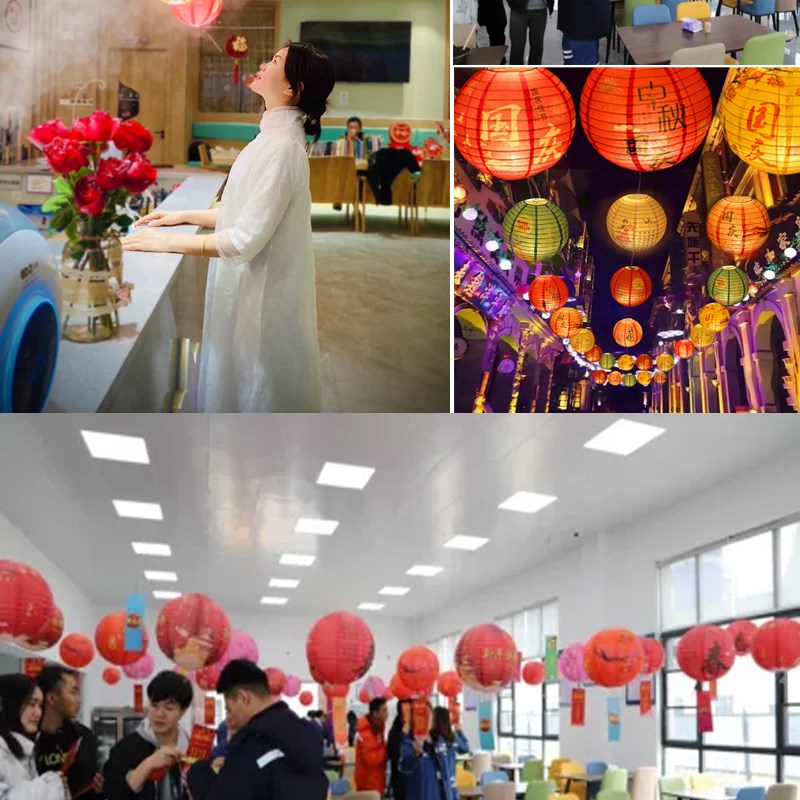 中秋节猜灯谜纸灯笼商场学校活动装饰布置字谜条谜语卡中国风挂饰