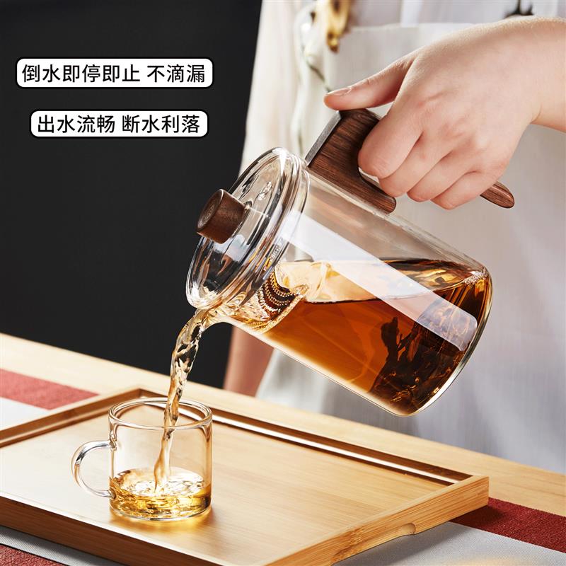 月牙玻璃茶壶耐高温电陶炉烧水壶高硼硅煮茶壶养生壶大容量泡茶器