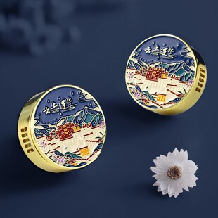 西藏车载香薰汽车空调出风口香薰摆件清新除臭创意装饰小礼品