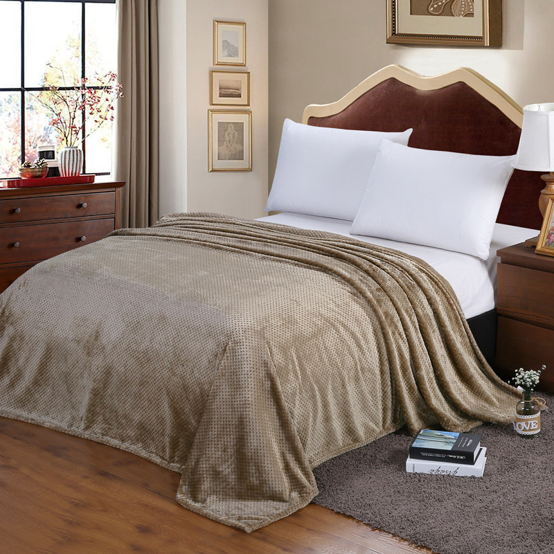 冬季毛毯加厚保暖盖腿小毯子沙发毯单人办公室午睡法兰绒珊瑚绒毯