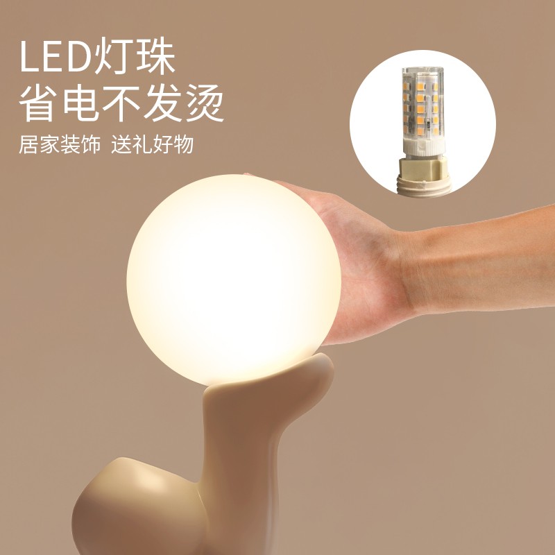北欧简约创意摆件台灯卧室床头柜房间装饰品新婚结婚礼物生日夜灯