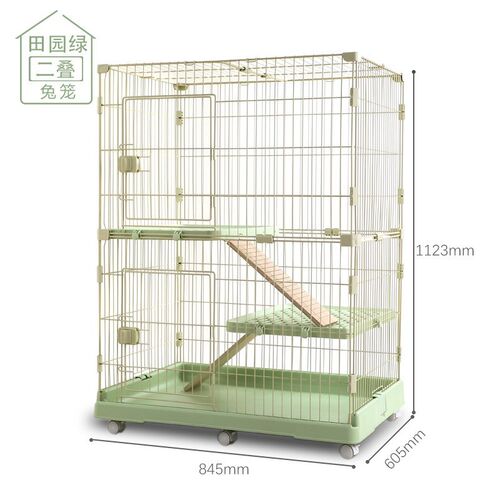 猫笼子双层兔笼大笼子家用室内别墅两层猫窝猫咪屋舍养殖兔子围栏