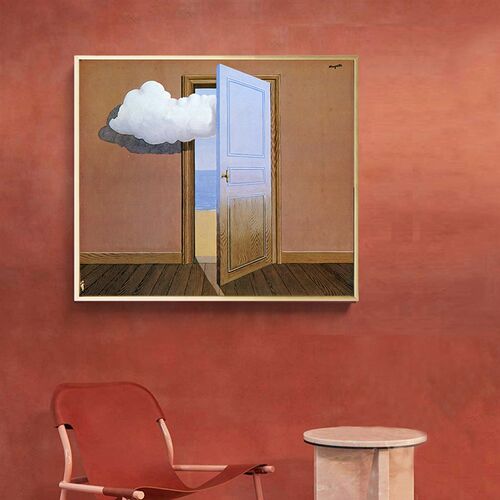画装饰挂画马格利特Magritte小众画 比利时艺术家超现实主义画