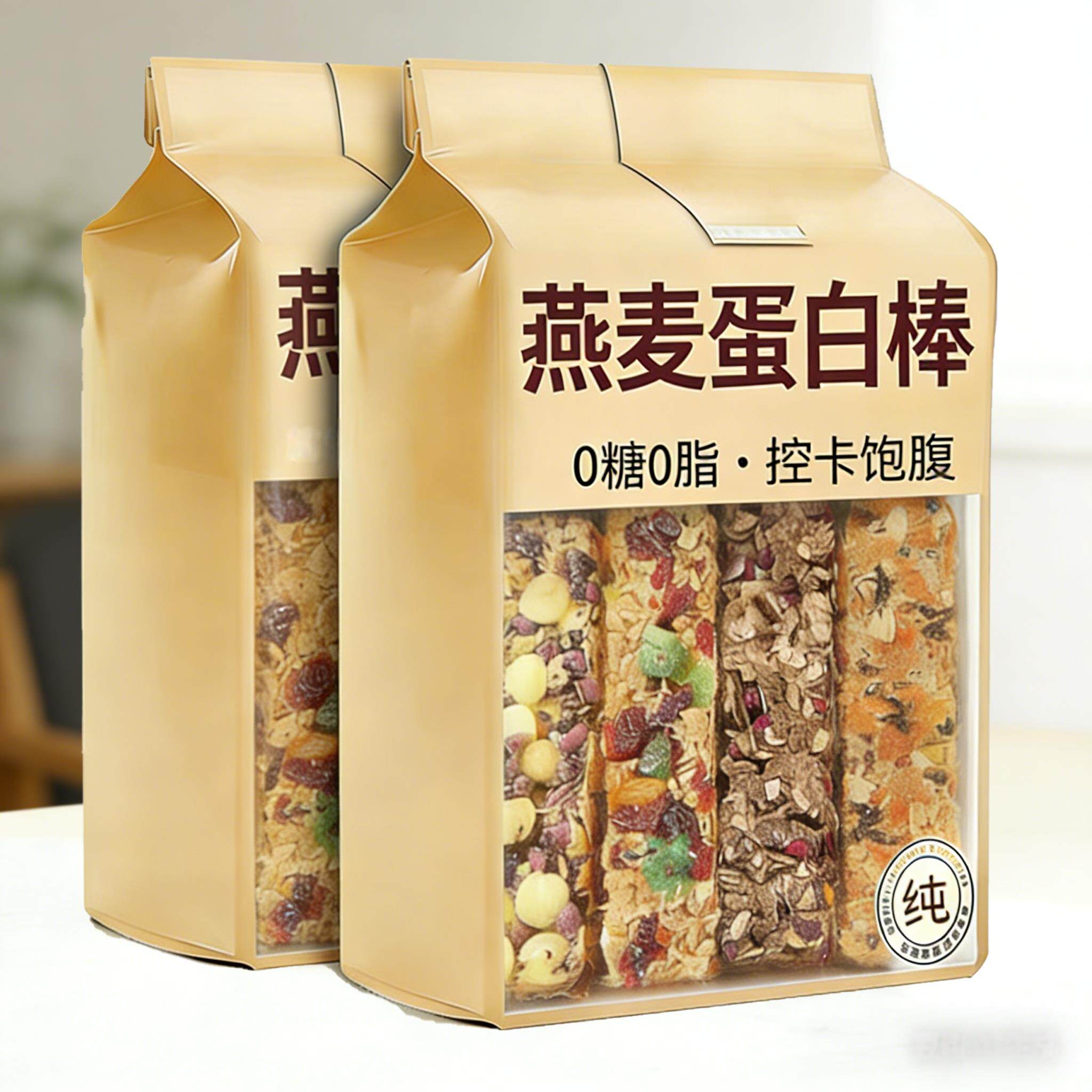 央妈推荐！坚果燕麦蛋白棒0脂肪无糖减脂饱腹代餐0添加官方旗舰店