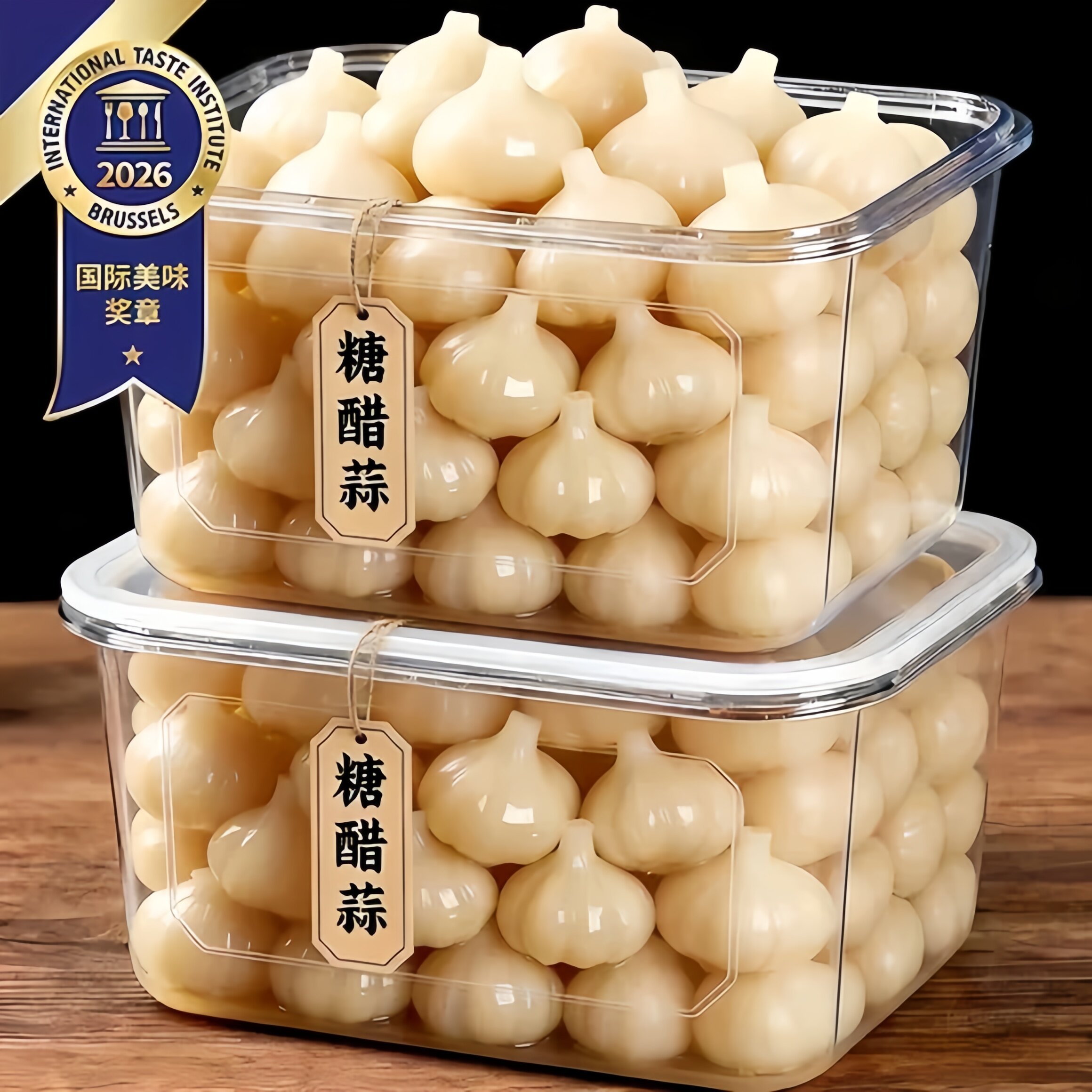 正宗糖醋蒜新蒜头腌制糖醋大蒜头甜蒜泡蒜大蒜腊八蒜下饭菜旗舰店