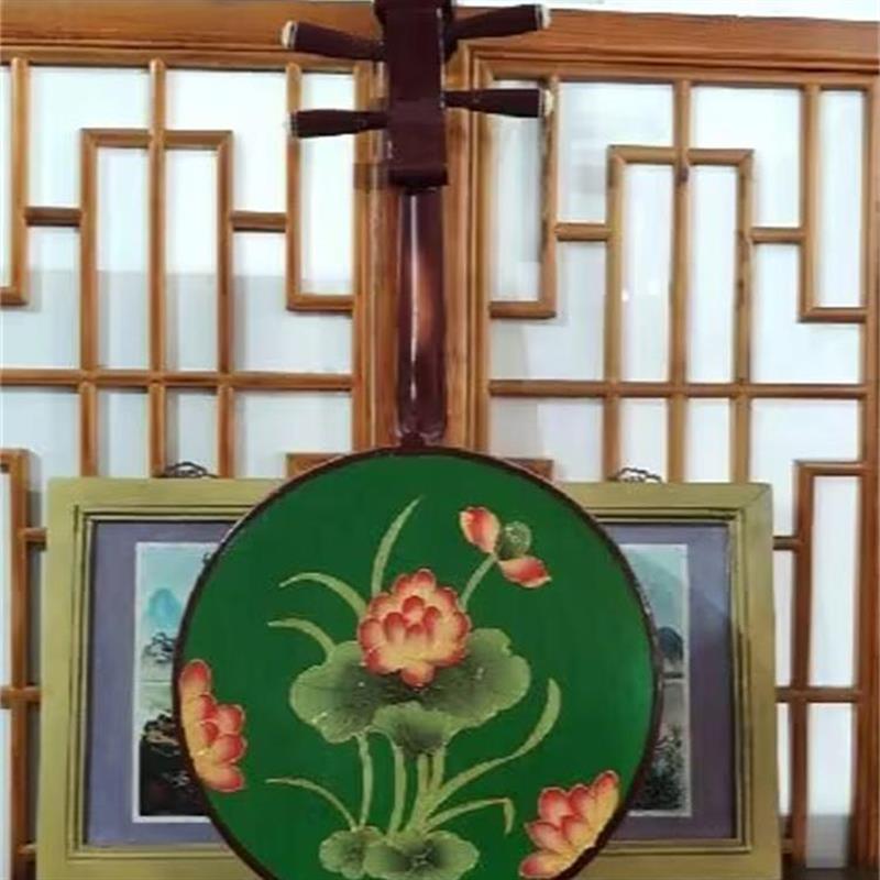 中阮手工彩绘专业乐器新型复古中式装饰琴面板手绘初学入门