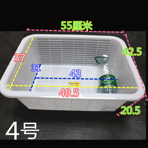 白色筛子长方形白色密孔塑料筛子洗菜篮水果篮果蔬筛塑料收纳蓝