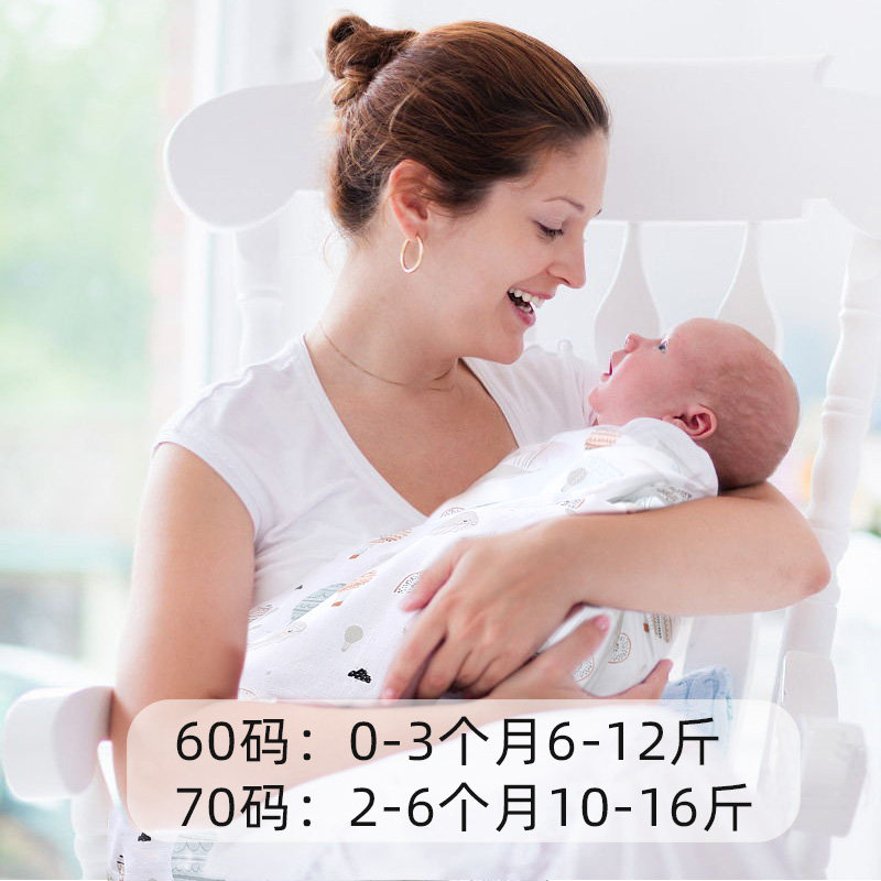 夏季纤薄新生儿防惊跳襁褓透气纱布初生儿用品0-6个月婴儿抱被