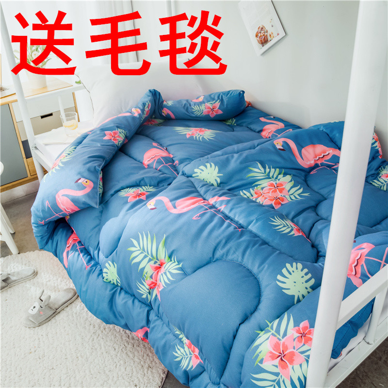 加厚保暖化纤被芯 双人冬被蓄热保暖 学生宿舍棉被200*230cm 可选图片