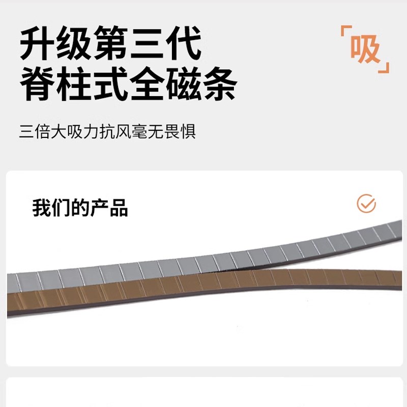 大门专用防蚊门帘磁吸夏季金刚网全磁条家用卧室客厅魔术贴免打孔图片