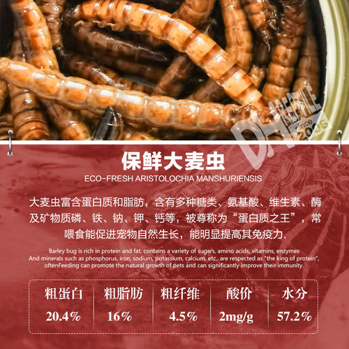 保鲜罐头水龟蜥蜴鬃狮粮角蛙守宫杜比亚蟑螂蟋蟀面包虫大麦虫活食