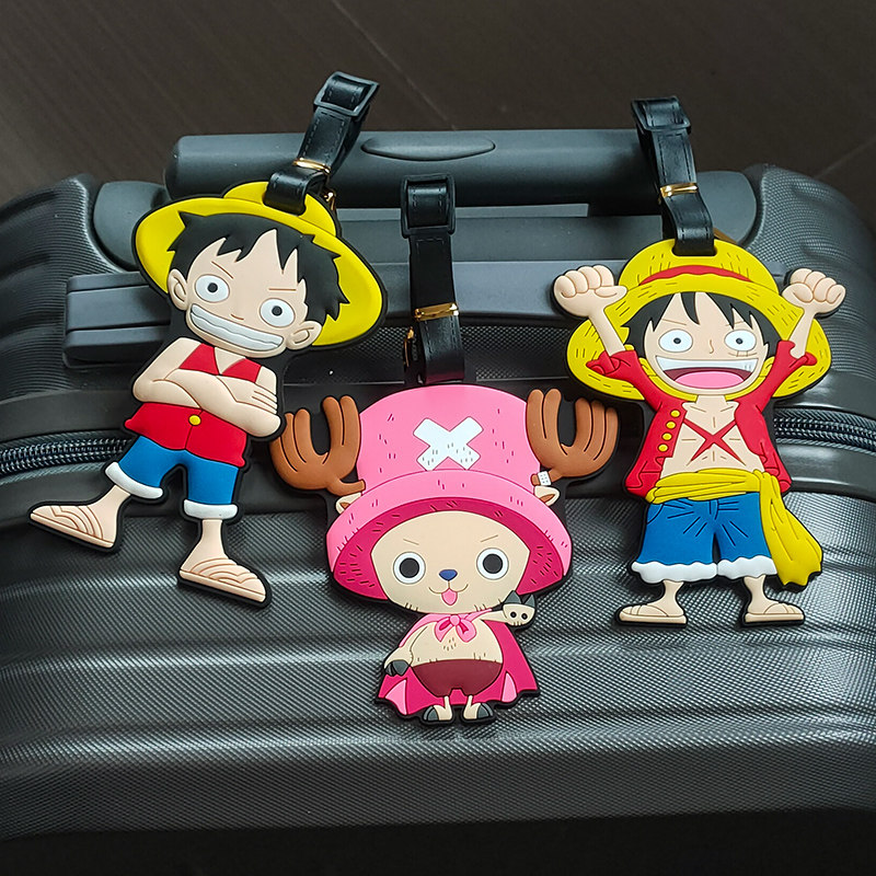 路飞PVC软胶行李牌卡通吊牌创意飞机托运行李挂牌挂件旅行登机牌