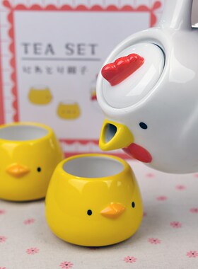 日单原盒SUNART母鸡妈妈亲子小茶壶茶杯套装泡茶过家家