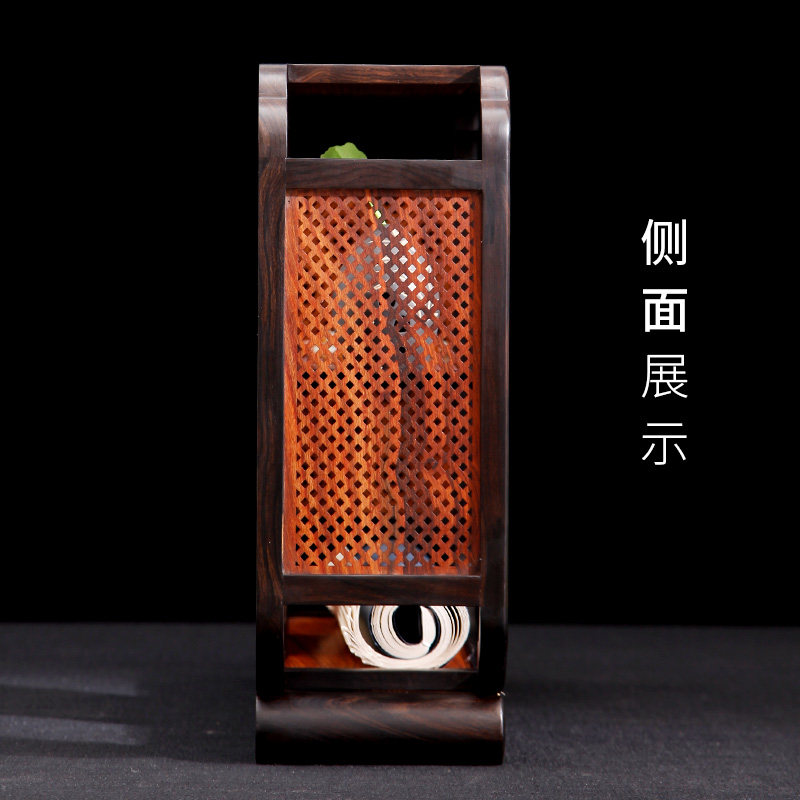 紫光檀镶红檀博古架实木中式小多宝阁工艺品茶壶茶具收纳架古董架