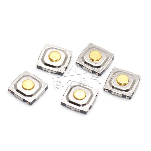 博众TS-C009轻触开关5.2*5.2*1.5-1.6接地脚 铜头4*4*1.5贴片包脚