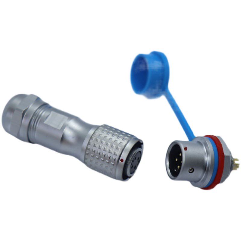 防水航空插头插座XSP16 XS16圆型方型2P4芯7芯推拉式快速锁紧M16