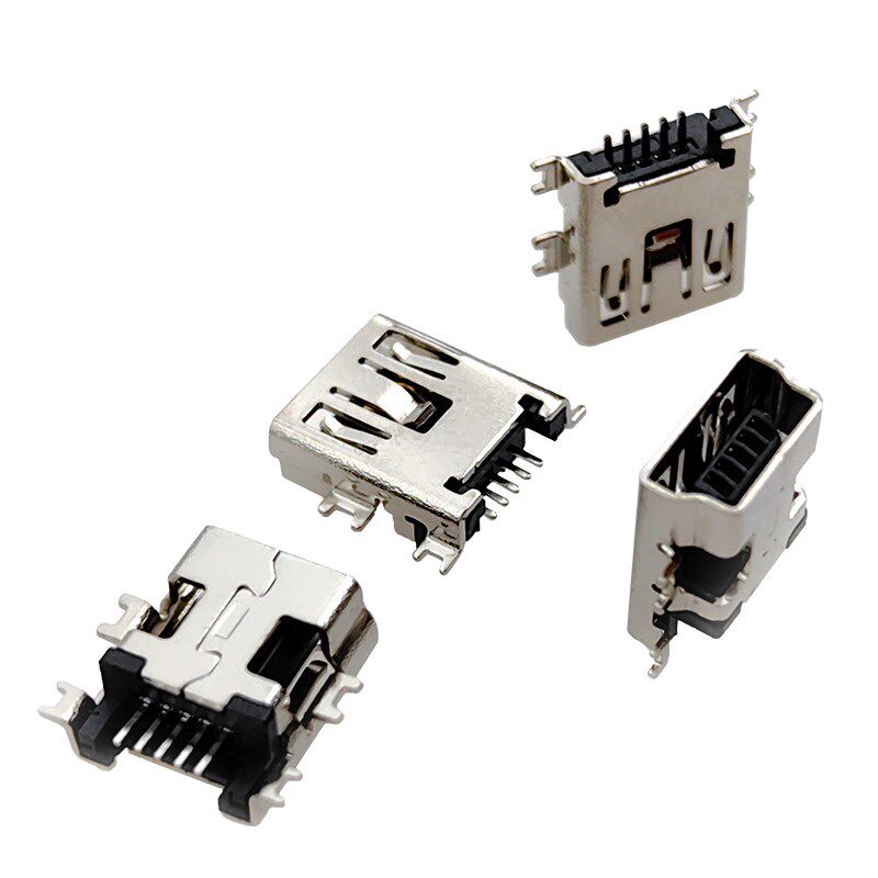 MINI usb接口 T型迷你插座梯形口母头mini5P母座插口沉板1.7导航