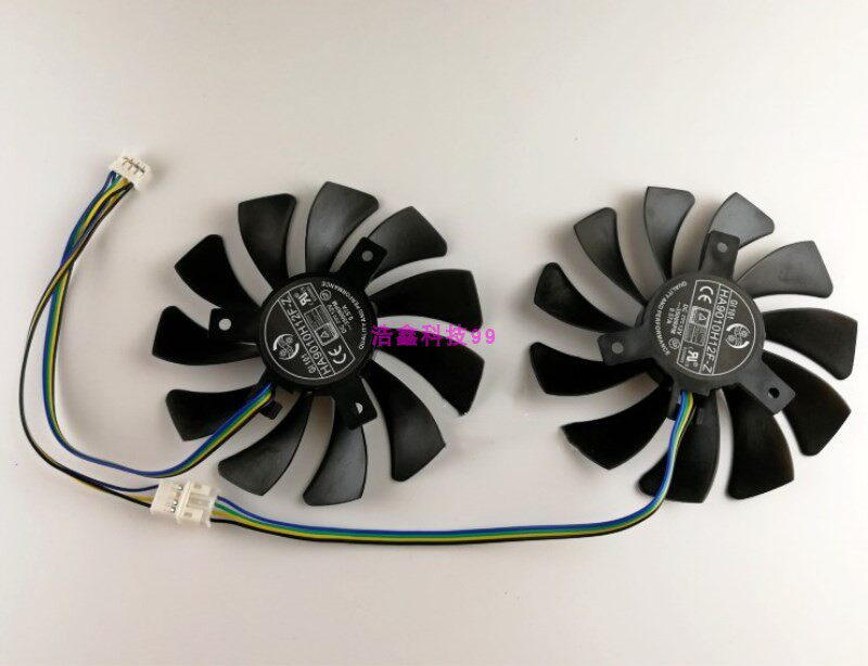 旌宇RX570 RX580 8G显卡风扇  扇叶4线温控静音 显卡扇叶包邮图片