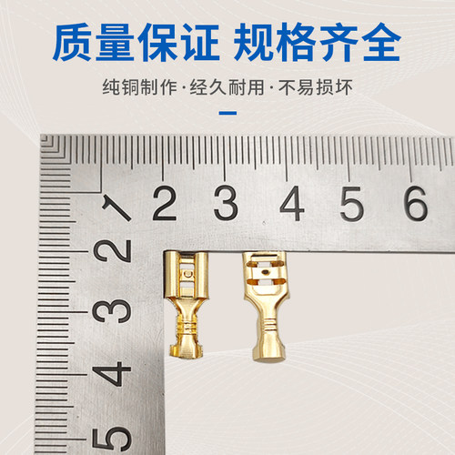 紫铜C45接头插针接线端子空开空气开关插片针式线鼻子连接器压接