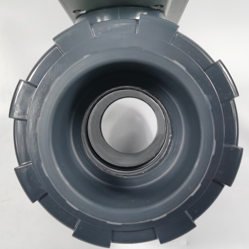 upvc气动球阀 UQ621F-16S双油令活接pvc塑料化工阀门 耐酸碱腐蚀