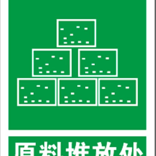 原料堆放处标志牌 标识牌 提示牌 安全警示牌 警告牌 铝板反光牌