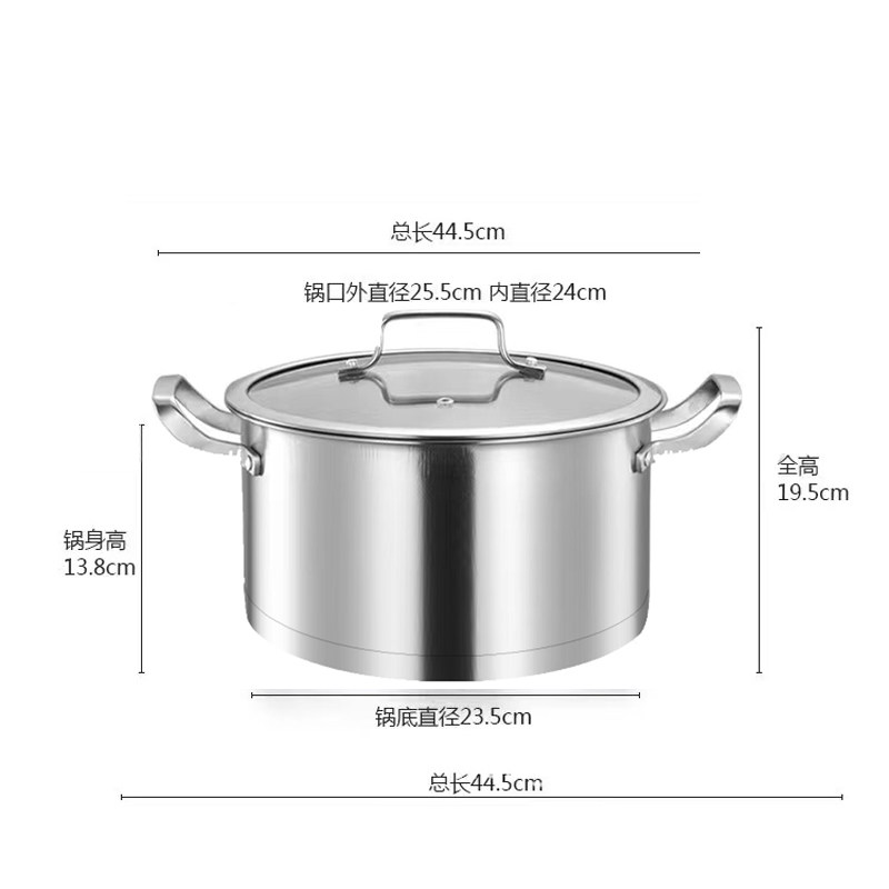 不锈钢锅具组合平底锅汤锅样板房间厨房饰品摆件组合套装橱柜装饰