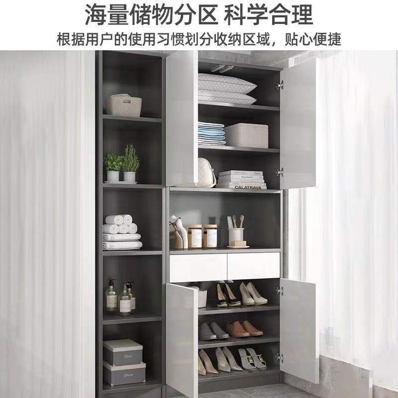 简约阳台柜储物柜防晒多功能餐边柜高柜一体靠墙带门大容量置物柜