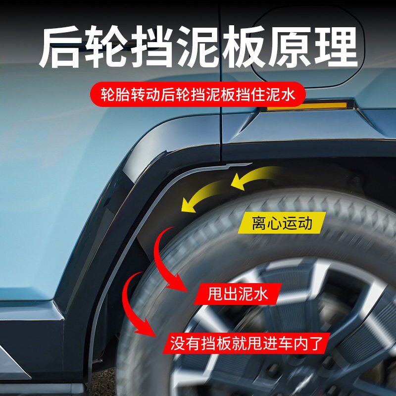 适用方程豹8专用车轮内衬挡泥板免打孔外改装挡泥沙越野配件用品