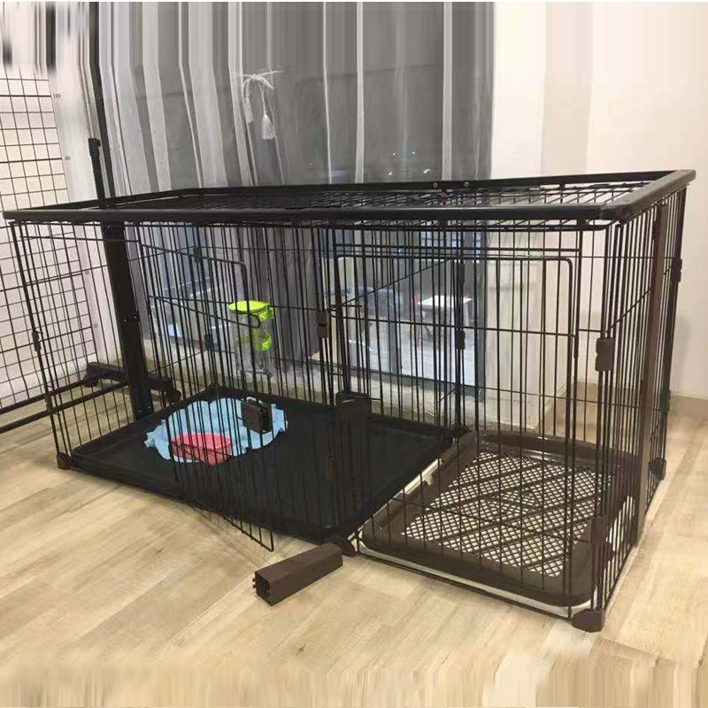 狗笼带厕所分离小型犬中型犬木质狗笼子室内宠物狗狗围栏栅栏狗窝