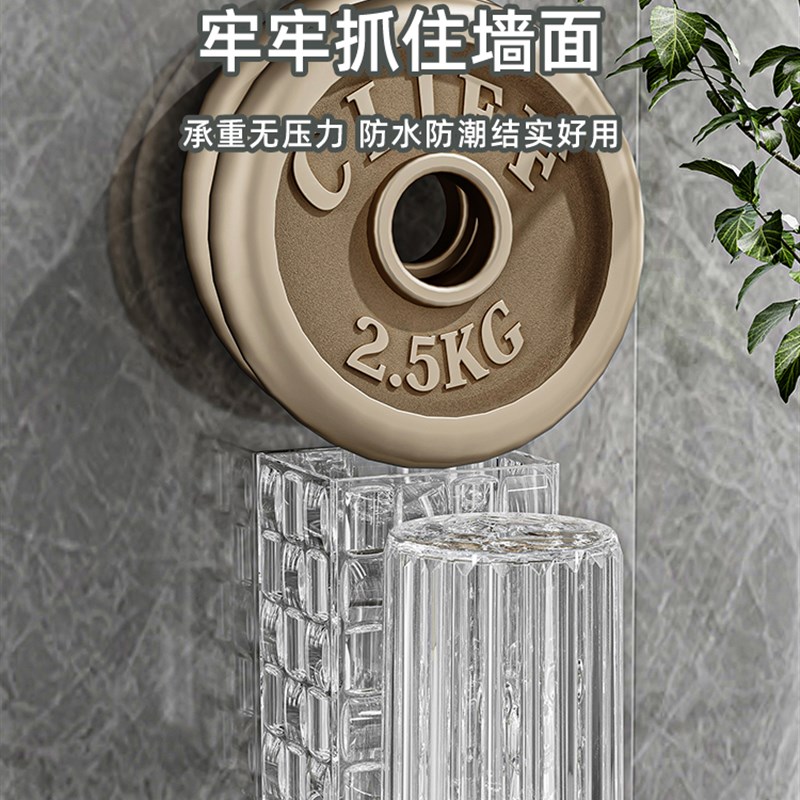 轻奢牙刷置物架情侣漱口杯免打孔壁挂式卫生间挂墙牙刷杯牙缸架子