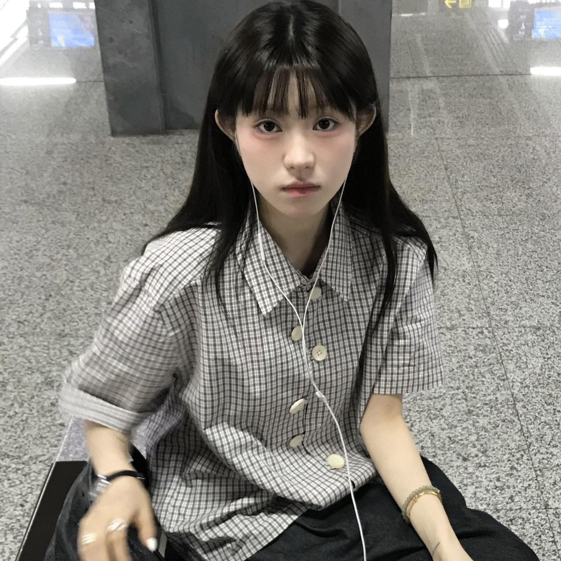 日系设计感多扣短袖衬衫