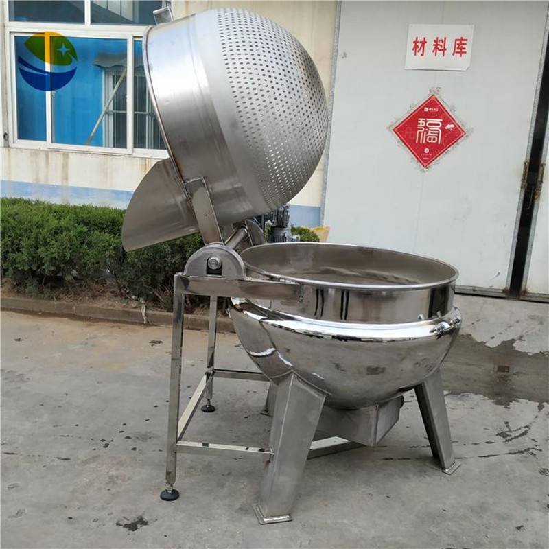工业酱牛肉加工设备 商用卤熟食锅 大型不锈钢可倾斜式摇摆熬汤锅