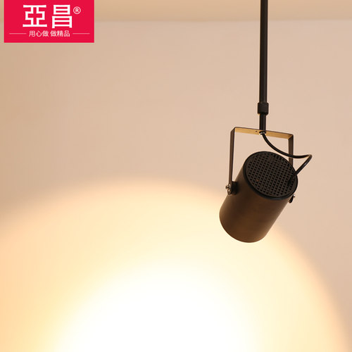 吊装射灯led单灯展会夹子式导轨式可伸缩吊杆明装吸顶式COB射灯