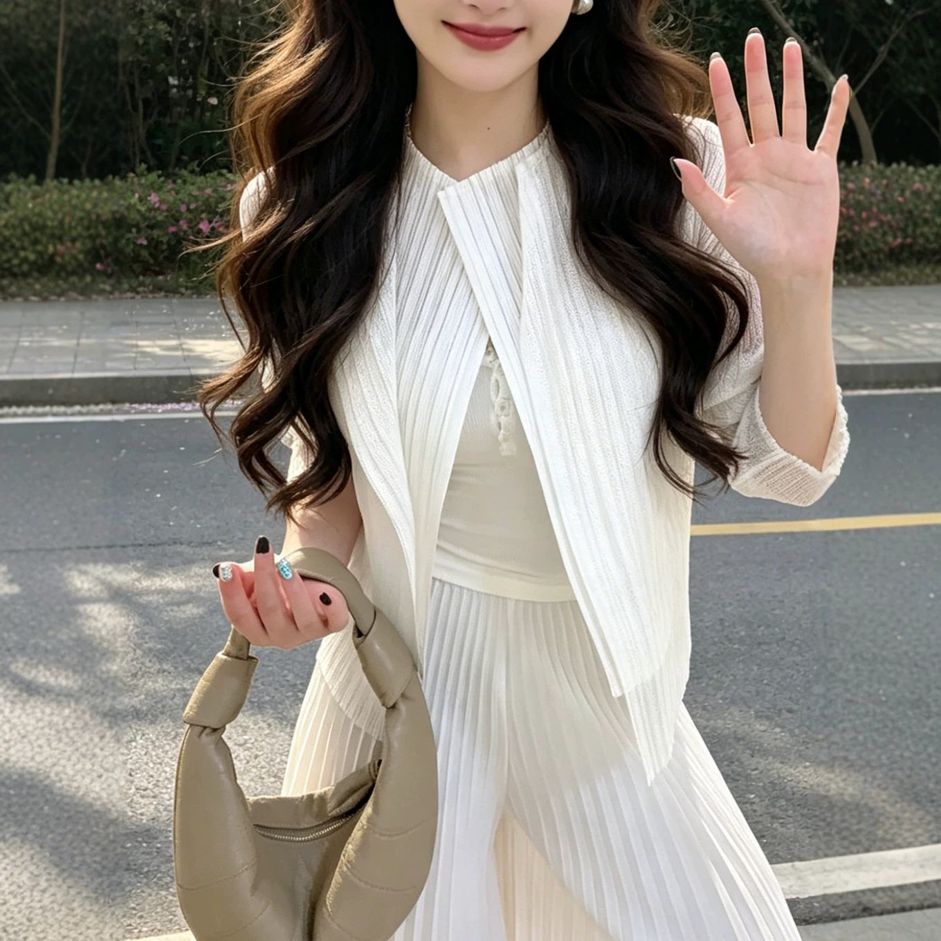 外套女薄款小红书热卖网纱纯色长袖通勤防晒衣简约百搭开衫秋