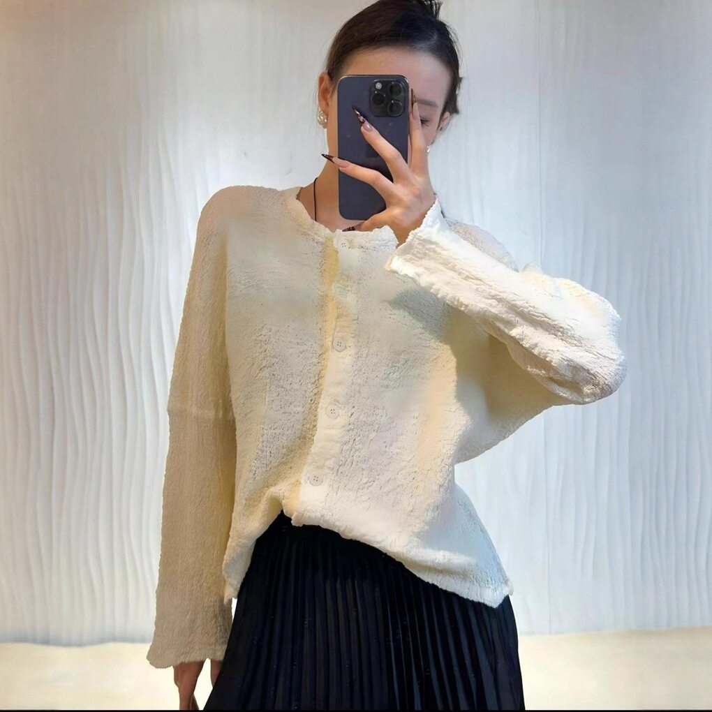 三宅款外套女高级感秋新款南油高端女装春季针织开衫上衣女款