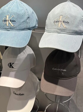 韩国正品CK帽子JENNIE同款刺绣显脸小鸭舌帽软顶百搭防晒棒球帽