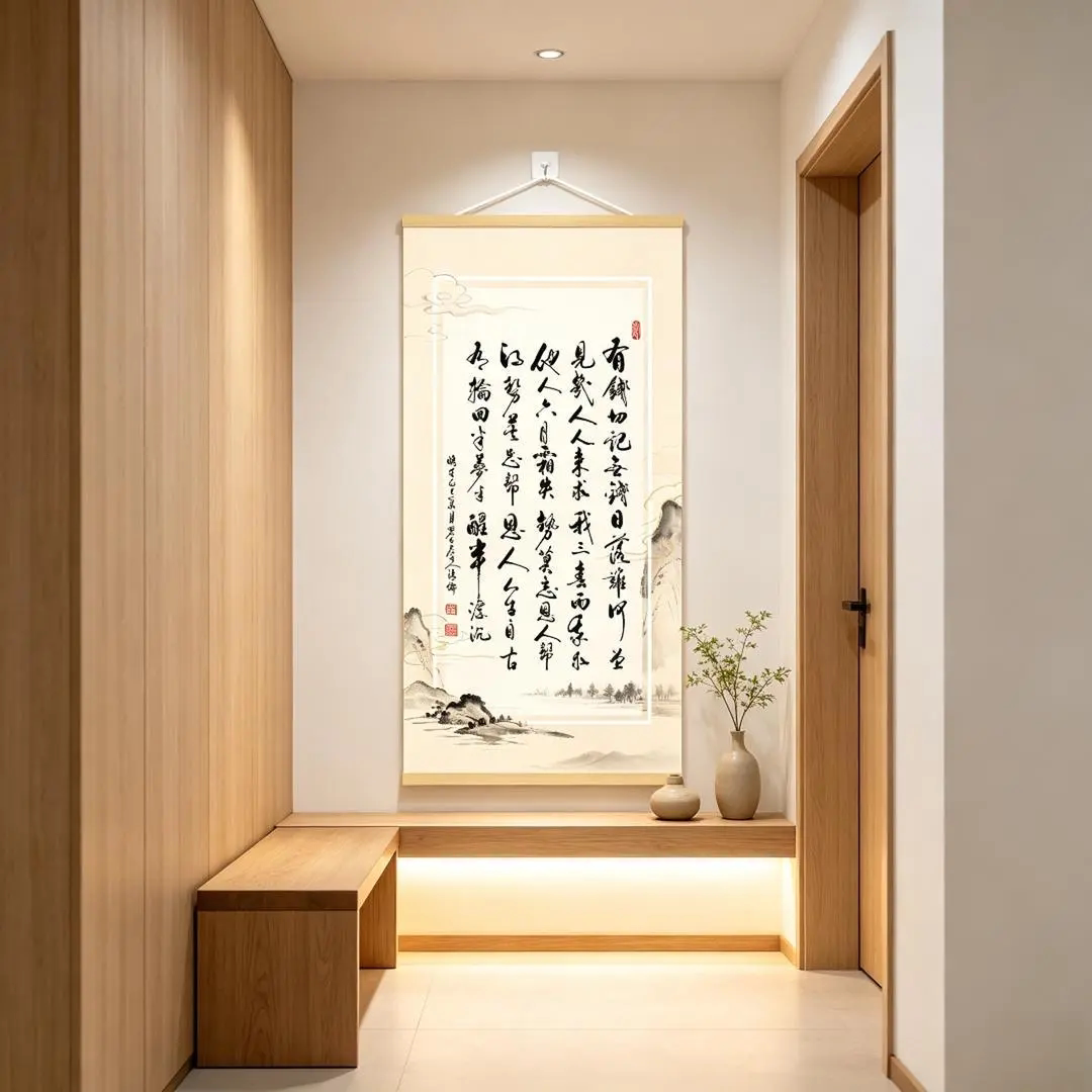 醒世良言处世箴言卷轴挂画新中式茶室书房客厅玄关竖版书法装饰画